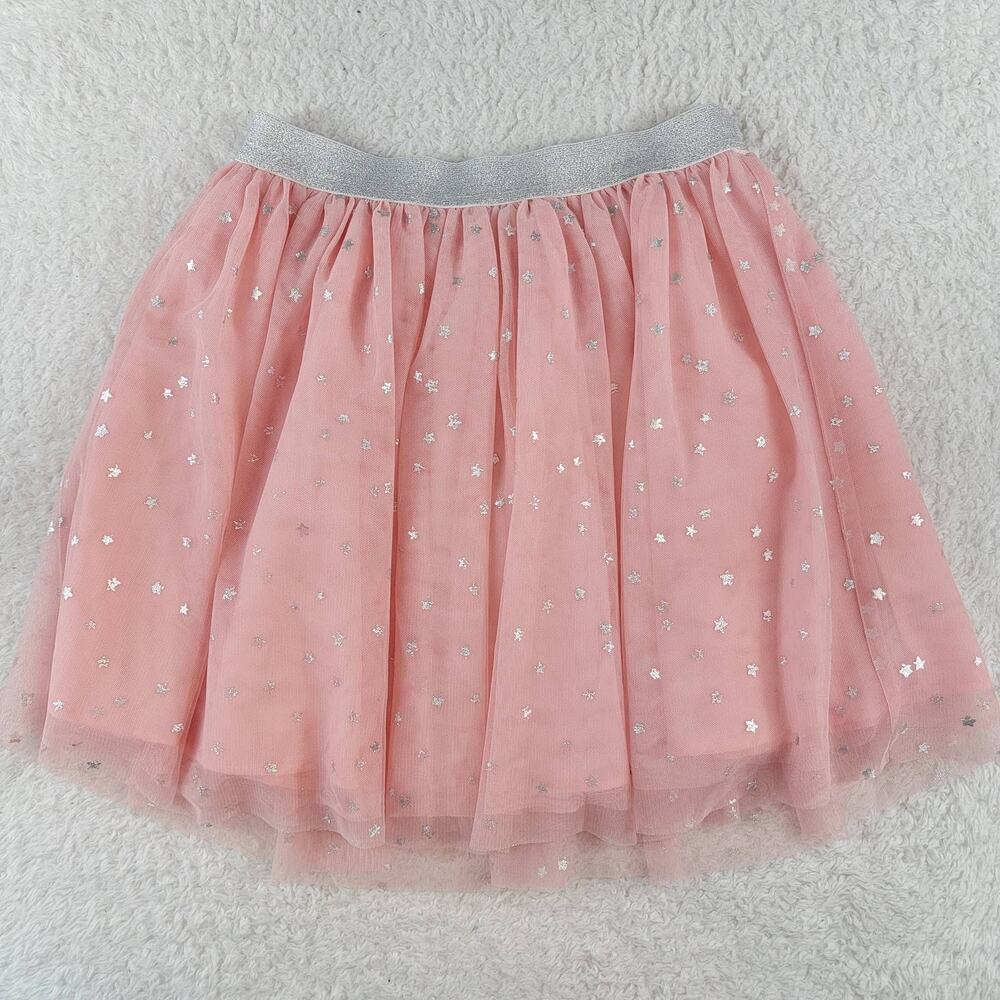 Gap Kids Pink + Silver Tulle Sparkle Sequin Skirt